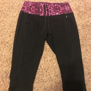 Purple and Black Capri Leggings